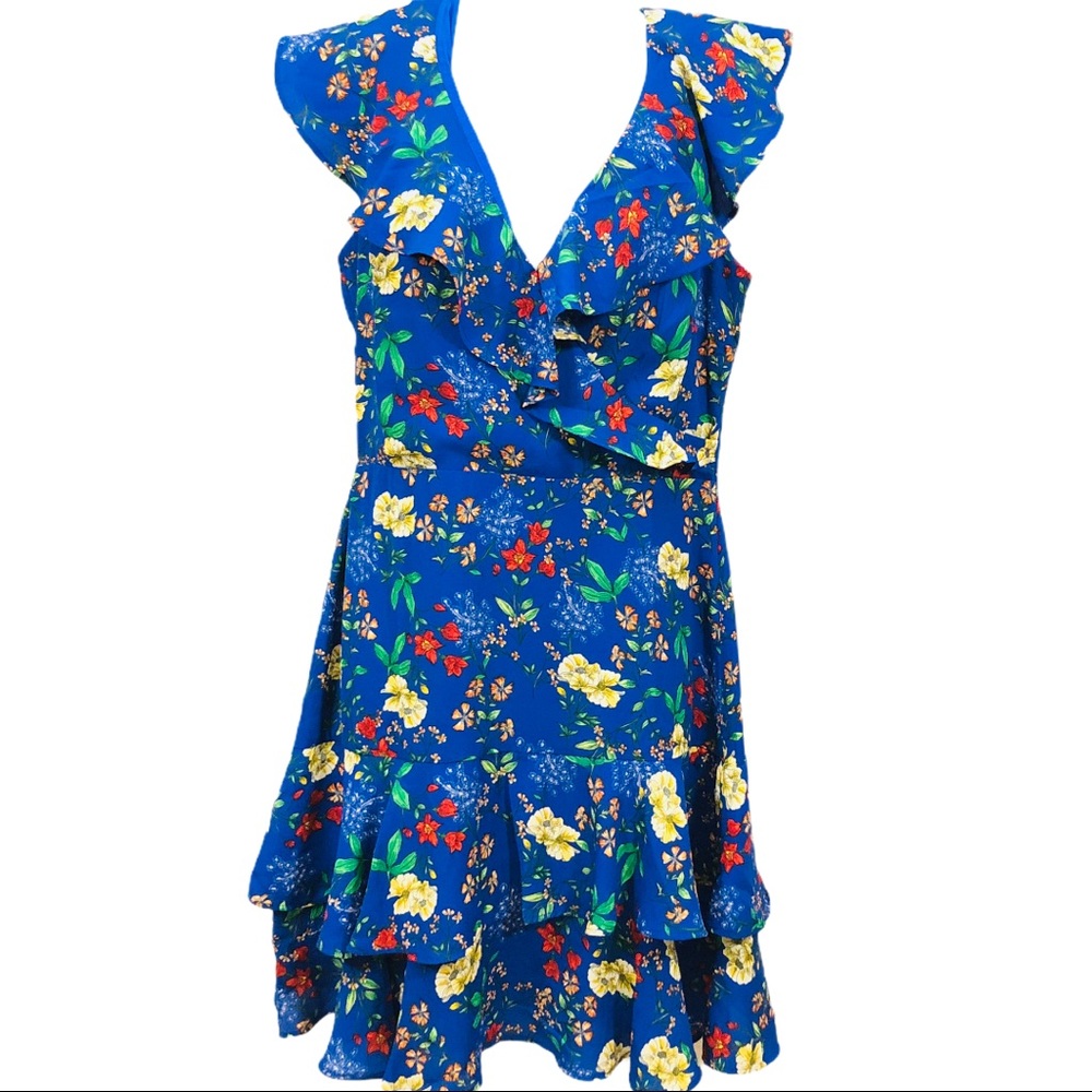 Nicole Miller blue floral dress NWOT SIZE 6